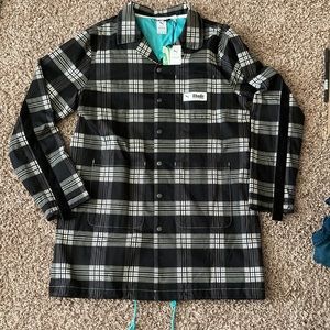 NWT Puma x Rhude plaid windbreaker trench coat Rhuigi men’s Medium light weight